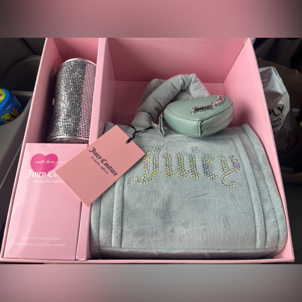 Juicy Couture Cool Blue 3 Piece bag set (trying to sell ASAP)